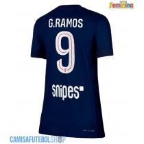 Camisa de time de futebol Paris Saint-Germain Goncalo Ramos #9 Replicas 1º Equipamento Feminina 2025-26 Manga Curta